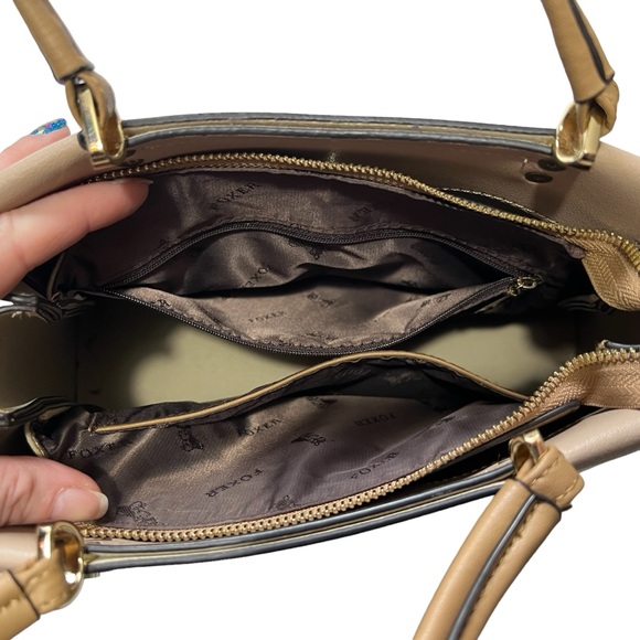 Foxer - Womens Two Toned Shoulder Purse - Picture 12 of 15